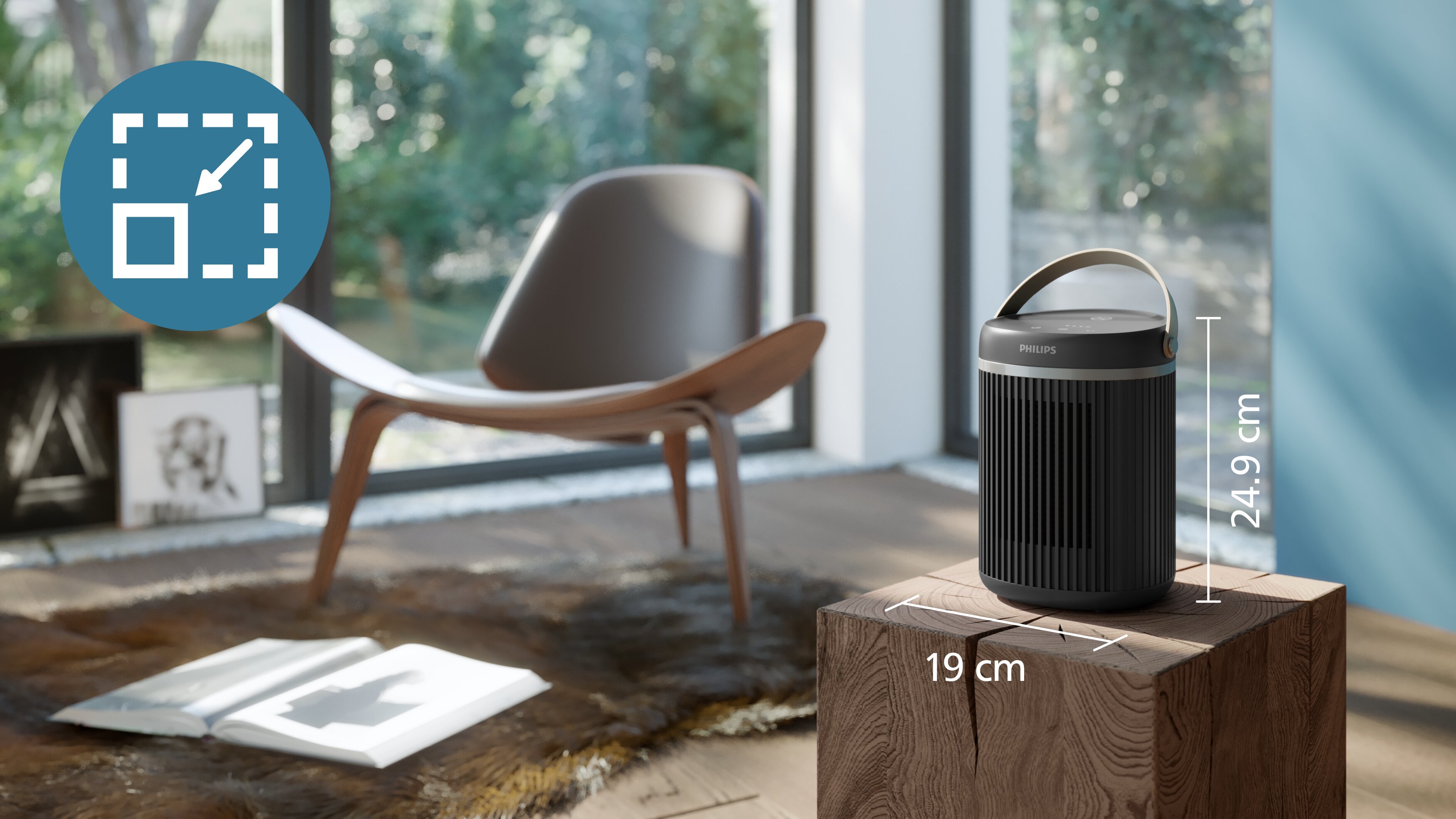 Termoventilador compacto Philips Serie 3000 con tecnología EcoAl. . Gris oscuro-8
