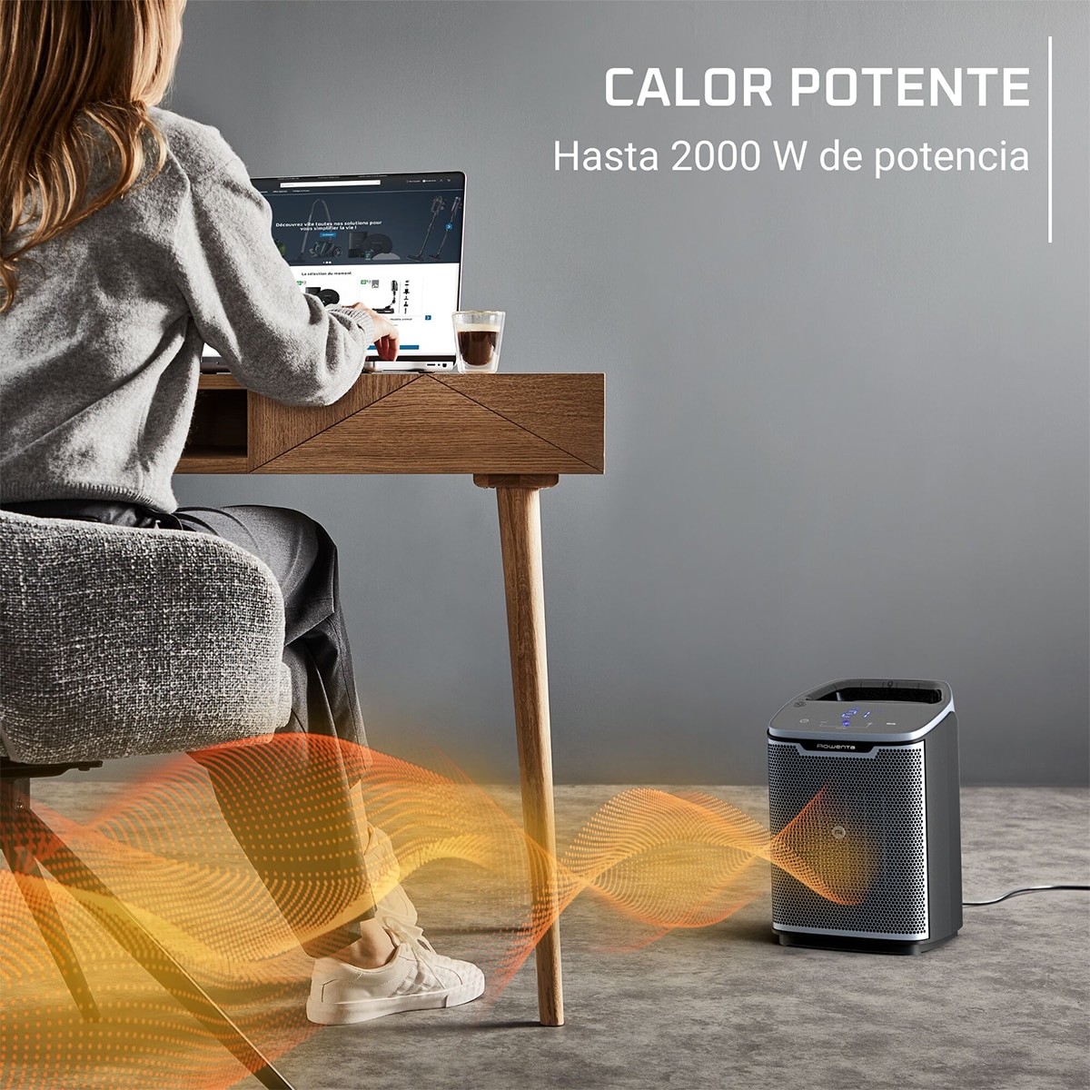 Calefactor cerámico Rowenta Intense Comfort SO9360 Gris-4