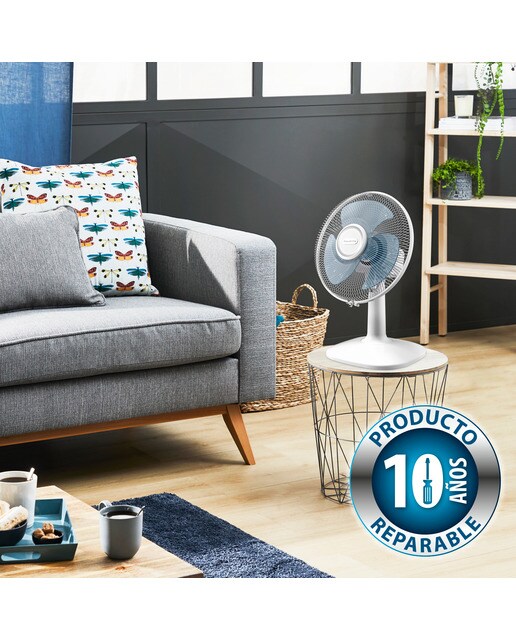 Ventilador de mesa Rowenta Essential 30 VU2330 potente y compacto Blanco-5