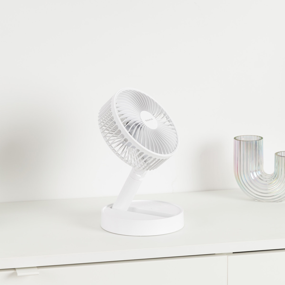 Ventilador de mesa Taurus Air Lite Fold&Go Blanco-10