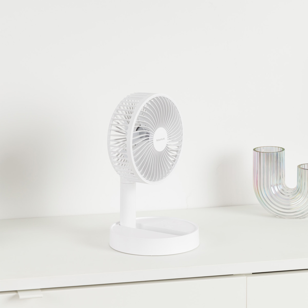 Ventilador de mesa Taurus Air Lite Fold&Go Blanco-11