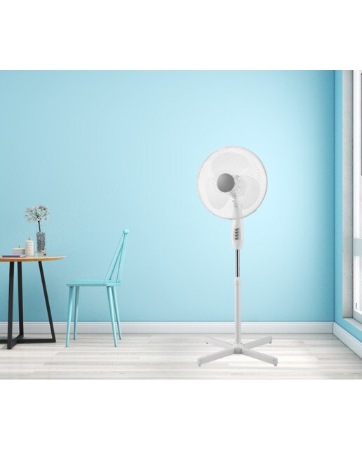 Ventilador de pie El Corte Inglés VP-40N con 3 velocidades Blanco-2