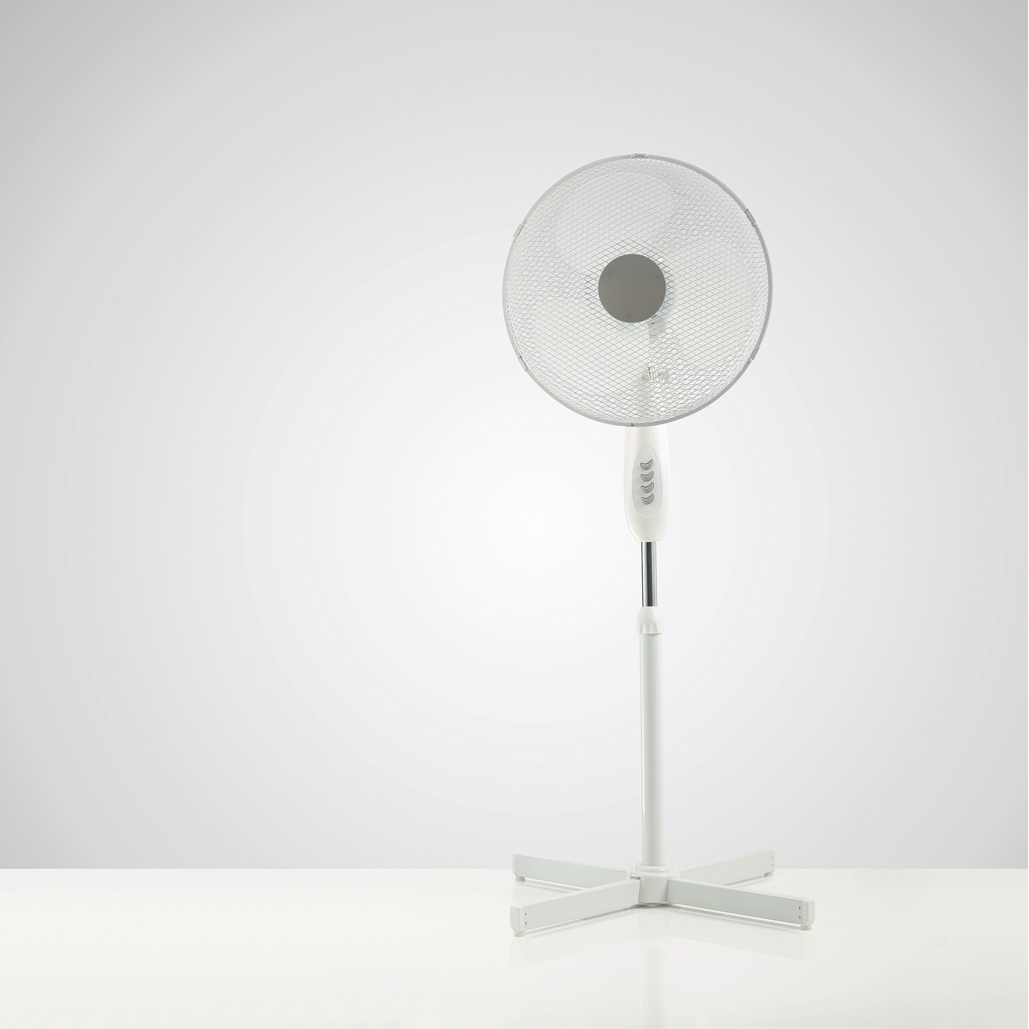 Ventilador de pie El Corte Inglés VP-40N con 3 velocidades Blanco-4