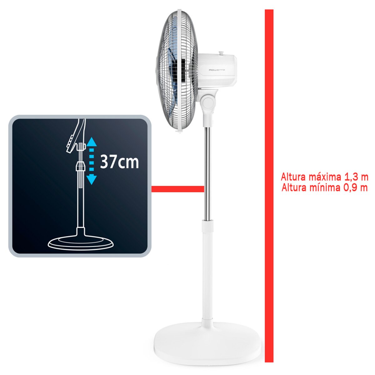 Ventilador de pie Rowenta VU4410F0 Essential + con 3 velocidades 5