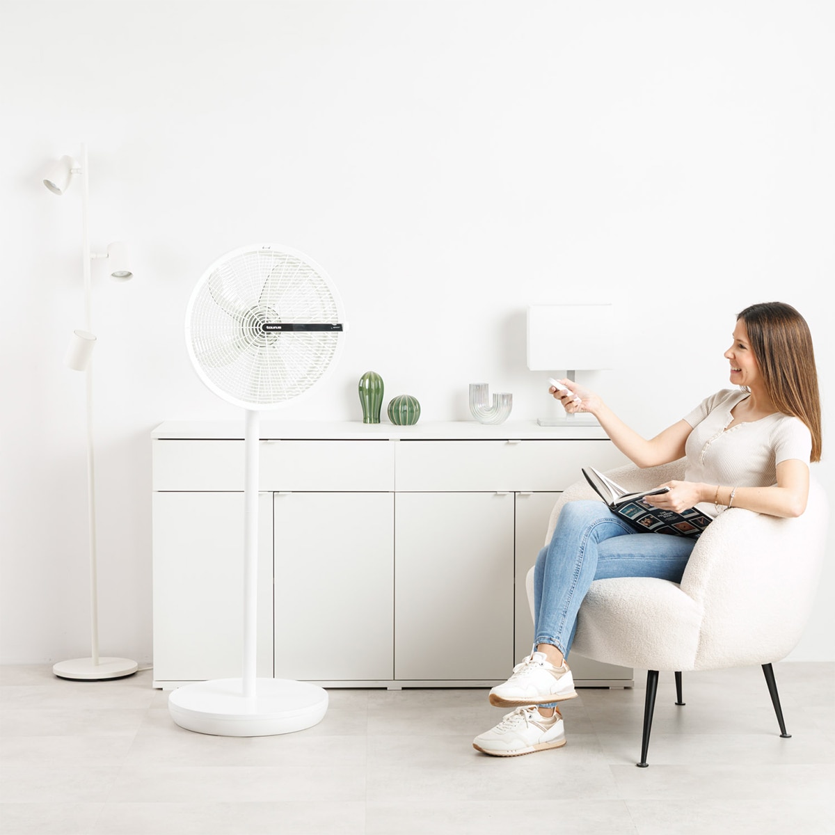 Ventilador de pie Taurus Ice Brise XL Compact Blanco-6