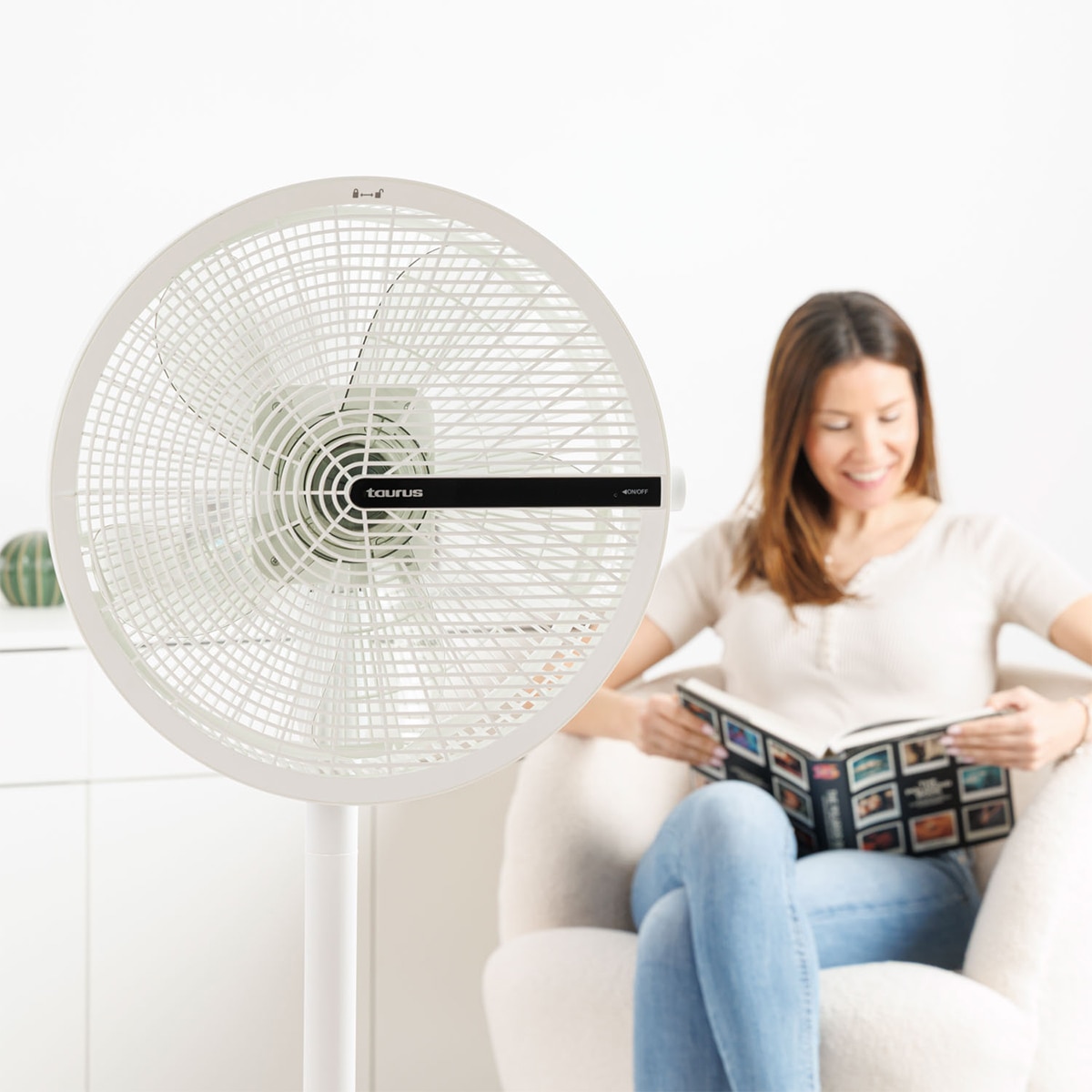 Ventilador de pie Taurus Ice Brise XL Compact Blanco-10