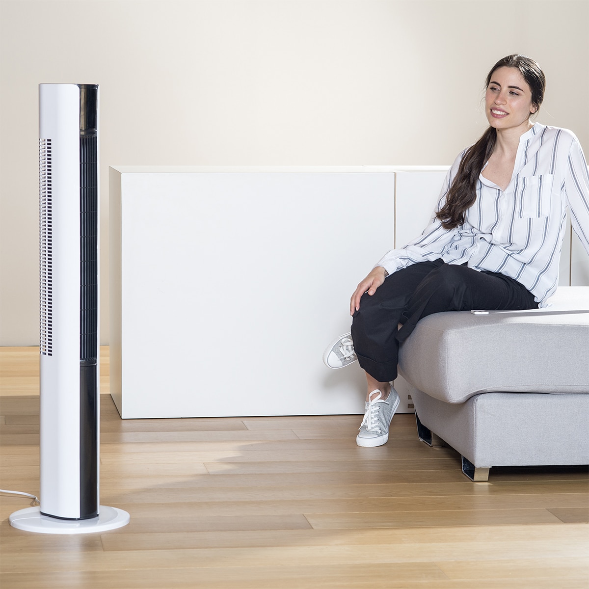 Ventilador de torre Taurus Babel Infinite con 3 velocidades Blanco-2