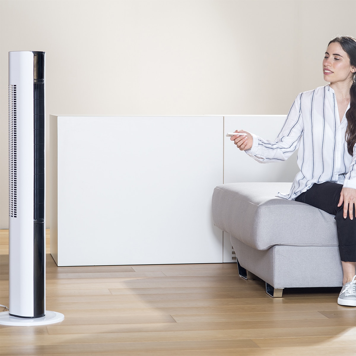 Ventilador de torre Taurus Babel Infinite con 3 velocidades Blanco-3