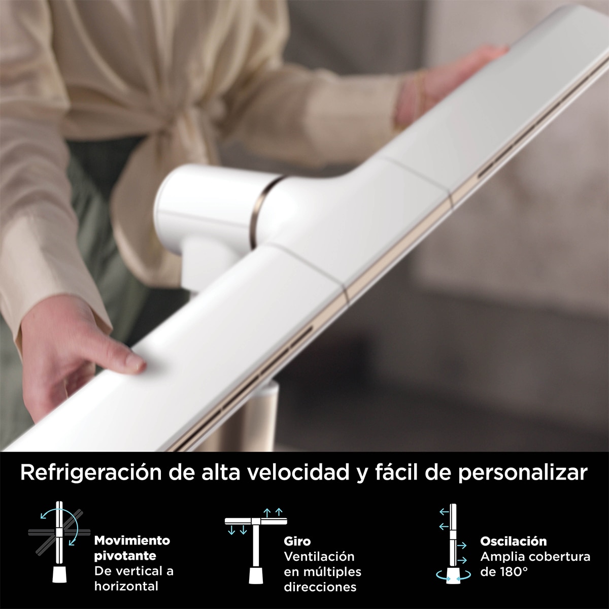 Ventilador de sobremesa Shark Turboblade sin aspas Blanco-15