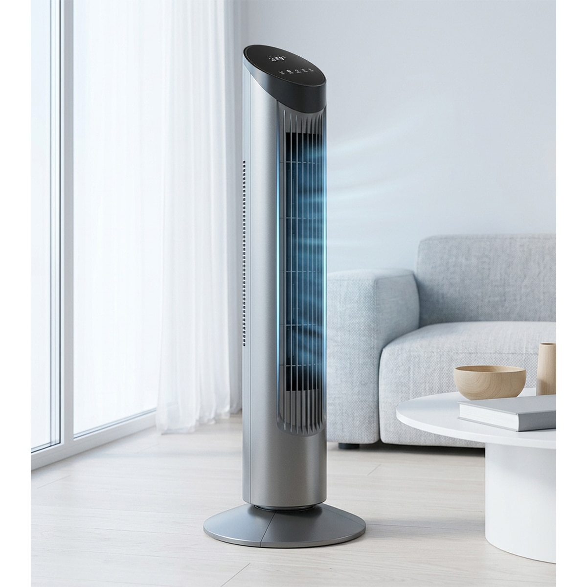 Ventilador de torre El Corte Inglés Punta Cana con 3 velocidades Negro-8