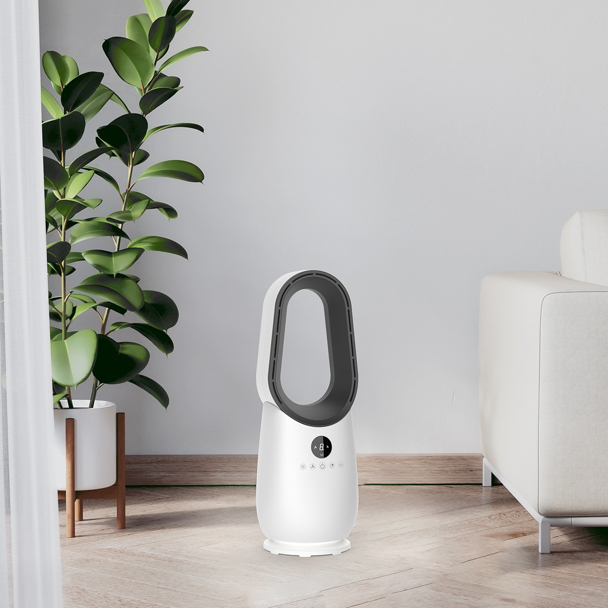 Ventilador de torre El Corte Inglés TX-LF04 con 3 velocidades Blanco-7