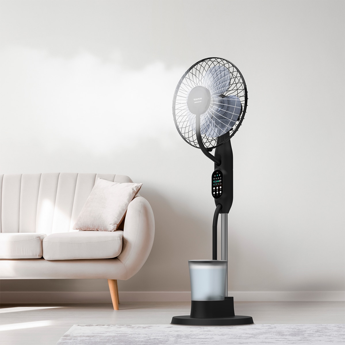 Ventilador de pie con nebulizador Taurus Airbrume 2500 Negro-2
