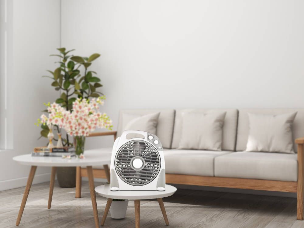 Ventoinha El Corte Inglés Box Fan VB-209 com 3 Velocidades Branco-2
