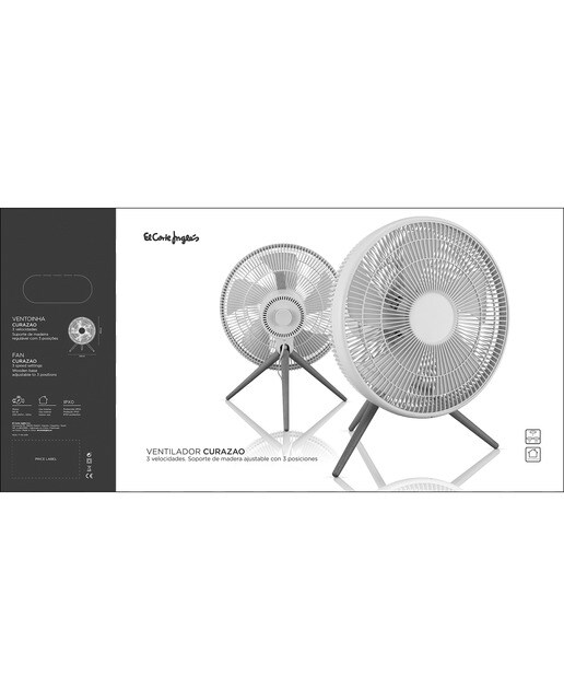 Ventoinha Circular El Corte Inglés FT40-20B Coração com 3 Velocidades Branco-6