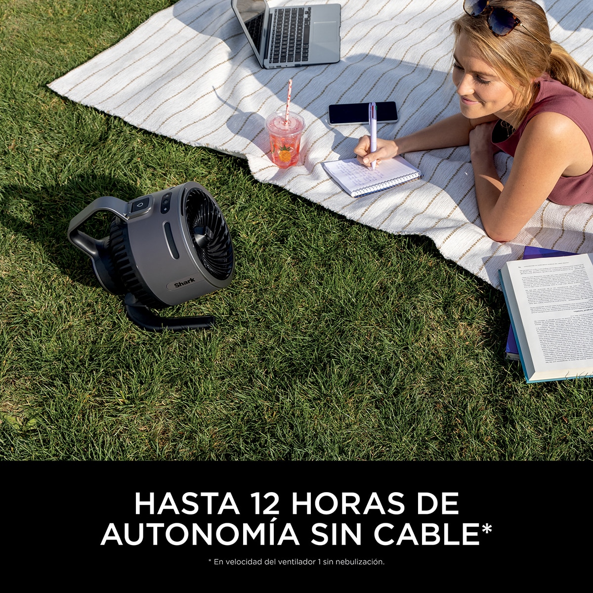 Ventilador de sobremesa Shark Flexibreeze interior / exterior Gris oscuro-6