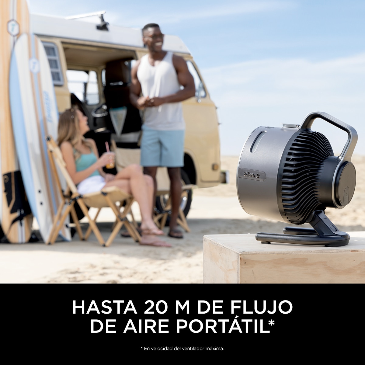 Ventilador de sobremesa Shark Flexibreeze interior / exterior Gris oscuro-8