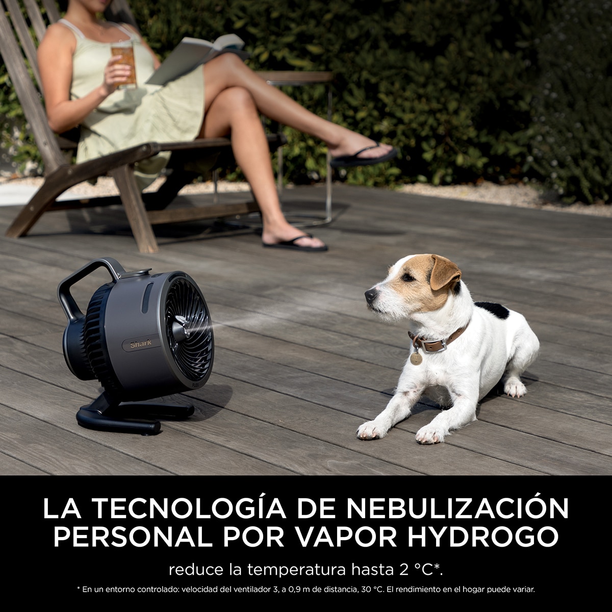 Ventilador de sobremesa Shark Flexibreeze interior / exterior Gris oscuro-9
