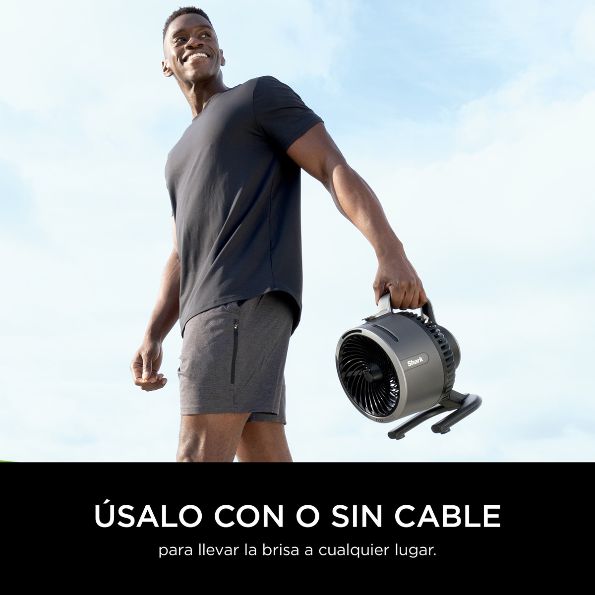 Ventilador de sobremesa Shark Flexibreeze interior / exterior Gris oscuro-11