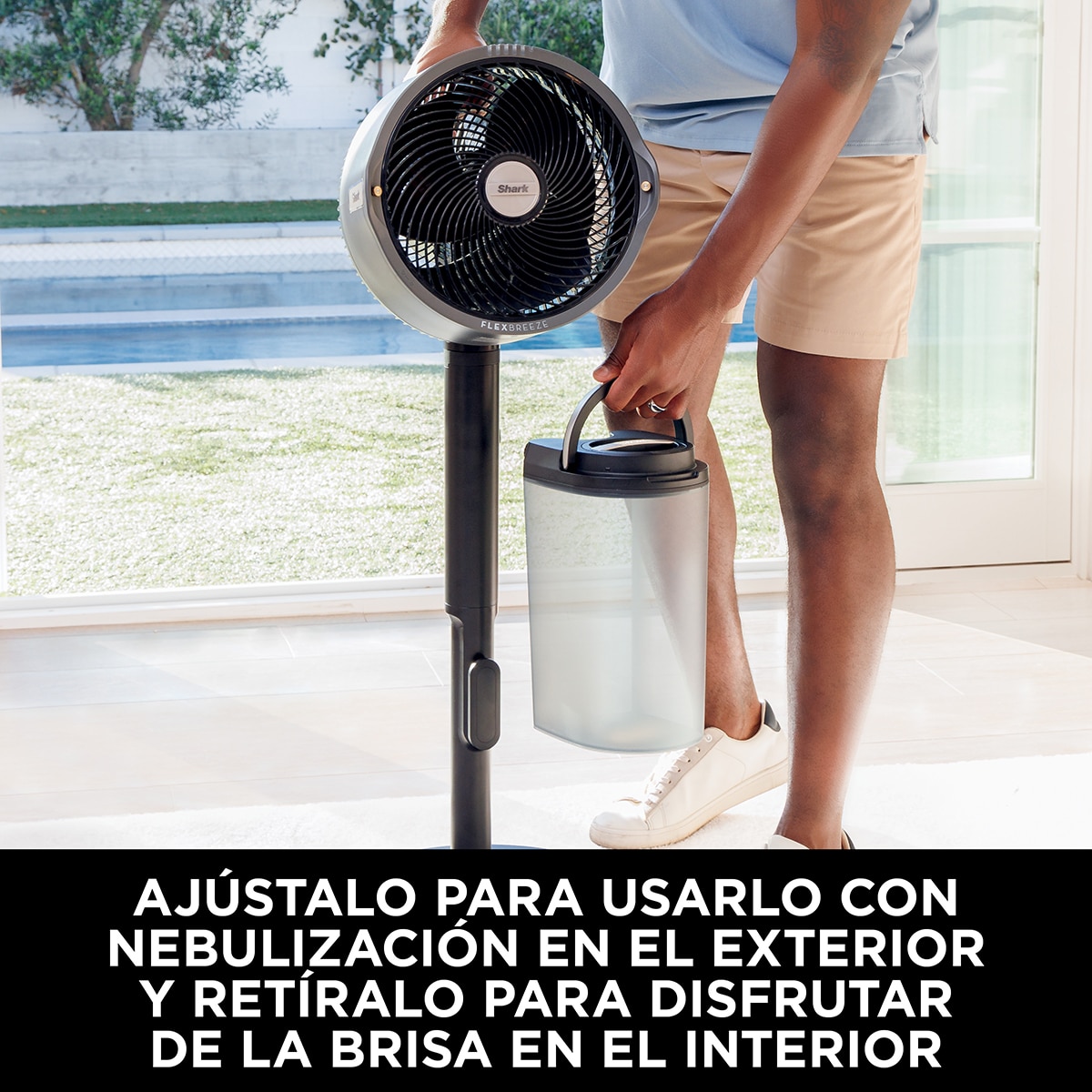 Ventilador portátil Shark Flexibreeze Go Gris-15