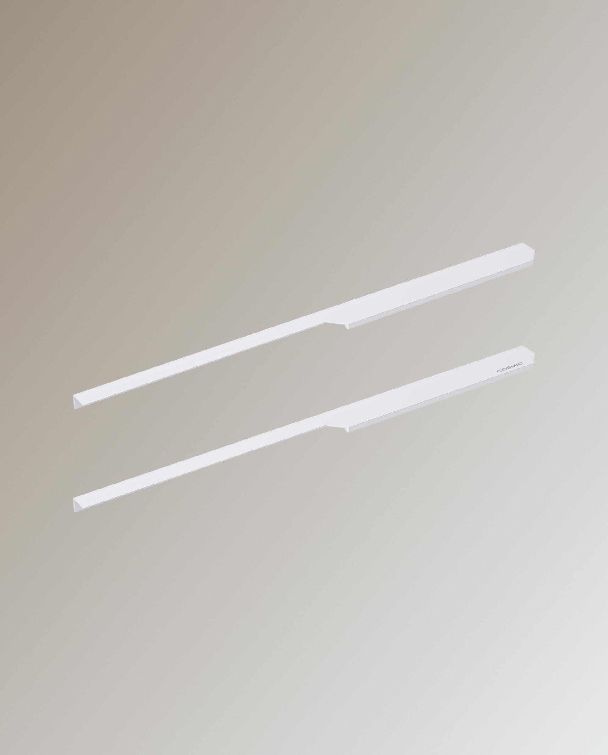 Set de 2 tiradores con forma para mueble de baño Wish Cosmic - Blanco mate 60 cm Blanco mate-1
