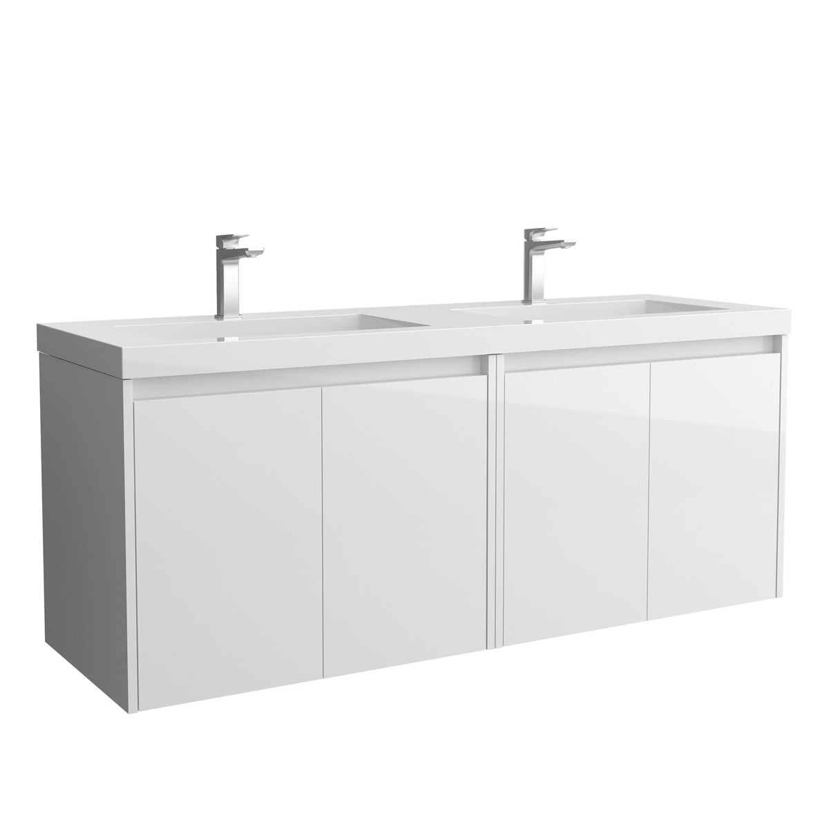 Salgar - Mueble de baño con 4 puertas y lavabo de carga mineral Noja Salgar.