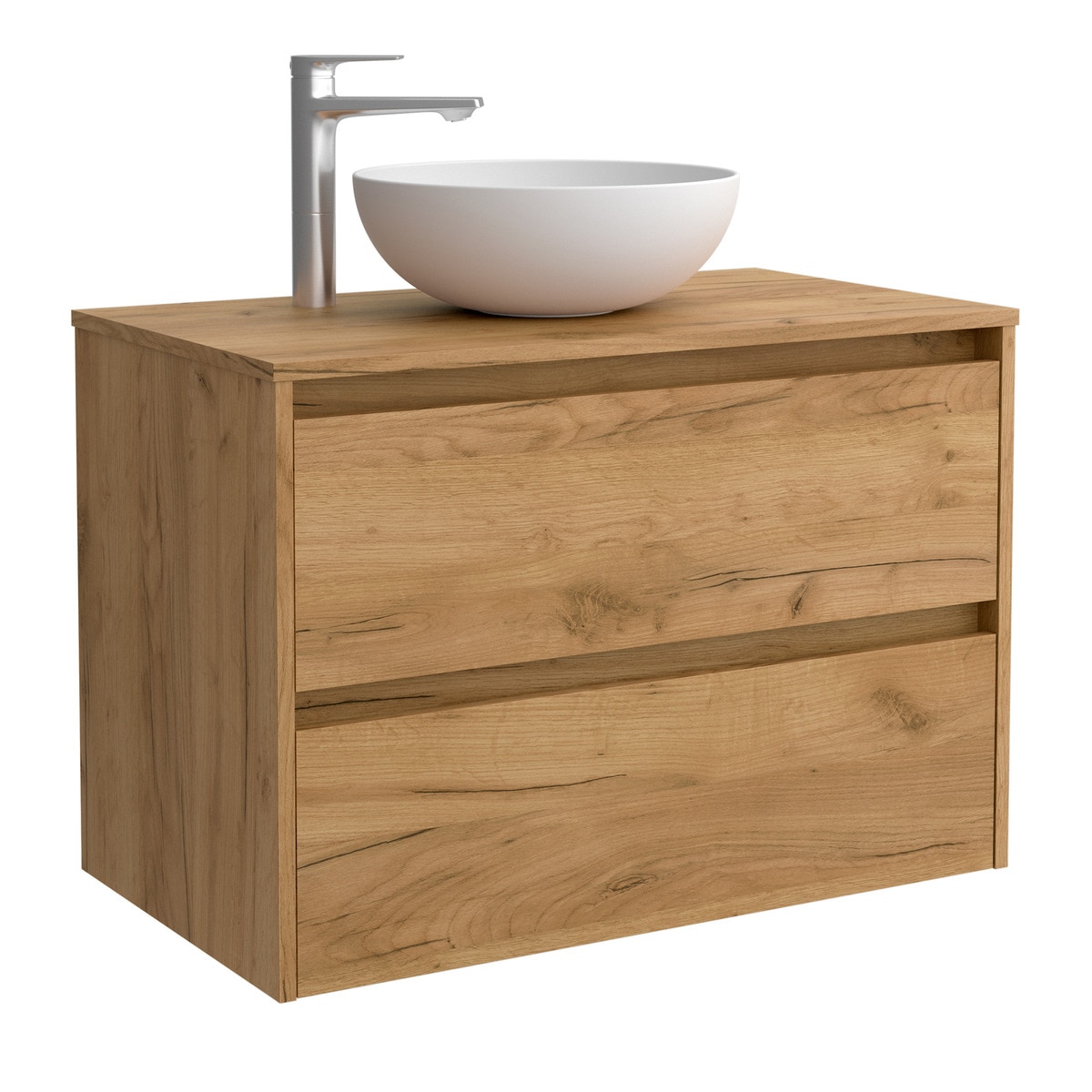 Salgar - Mueble de baño con 2 cajones para lavabo de sobre encimera Noja Salgar.