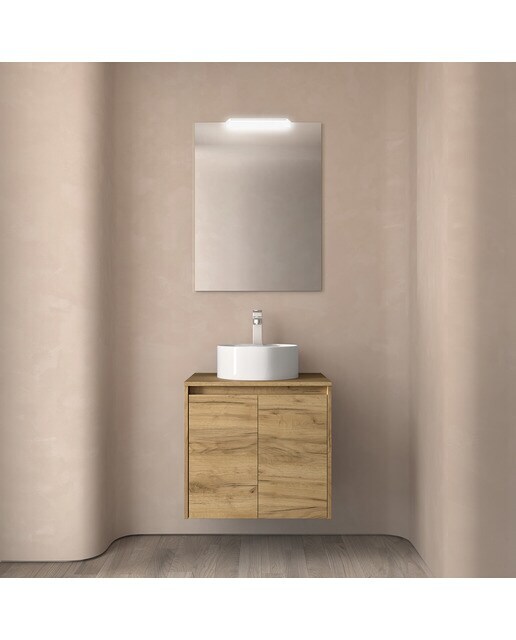 Imagen 0 de Mueble de baño con 2 puertas para lavabo de sobre encimera Noja Salgar Nogal Maya