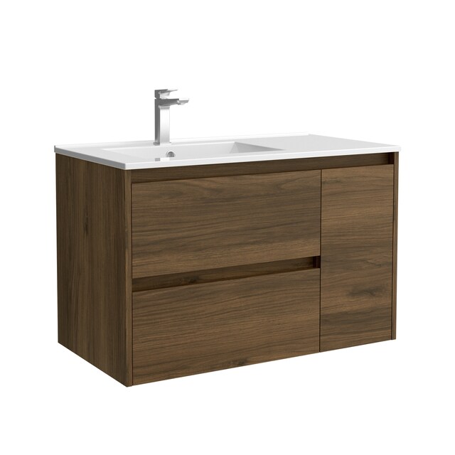 Imagen 0 de Mueble de baño con 2 cajones, una puerta a la derecha y lavabo Noja Salgar