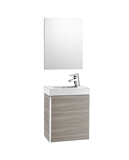 Roca - Conjunto con mueble de baño con puerta y espejo Mini Roca.