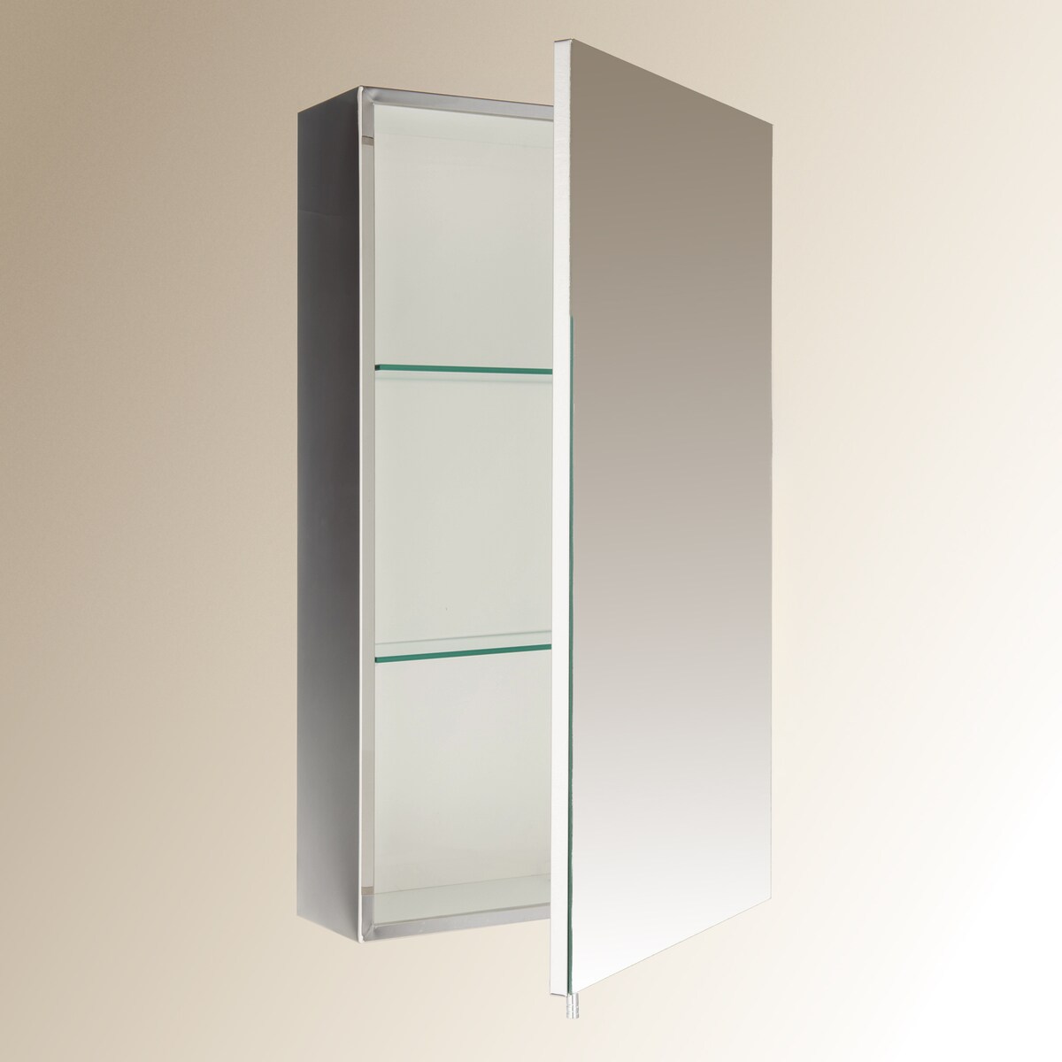 Espelho de camarim de casa de banho com 1 porta Dallas Aço-6