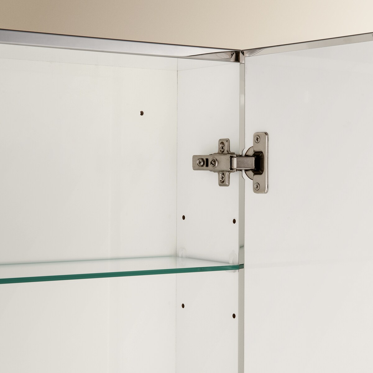 Espelho de camarim de casa de banho com 1 porta Dallas Aço-7