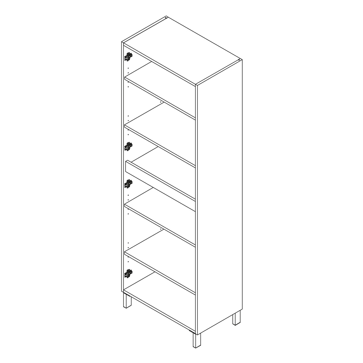 Columna de baño con 4 puertas Infinity Salgar - Blanco gloss Fondo 37 cm Blanco gloss-2
