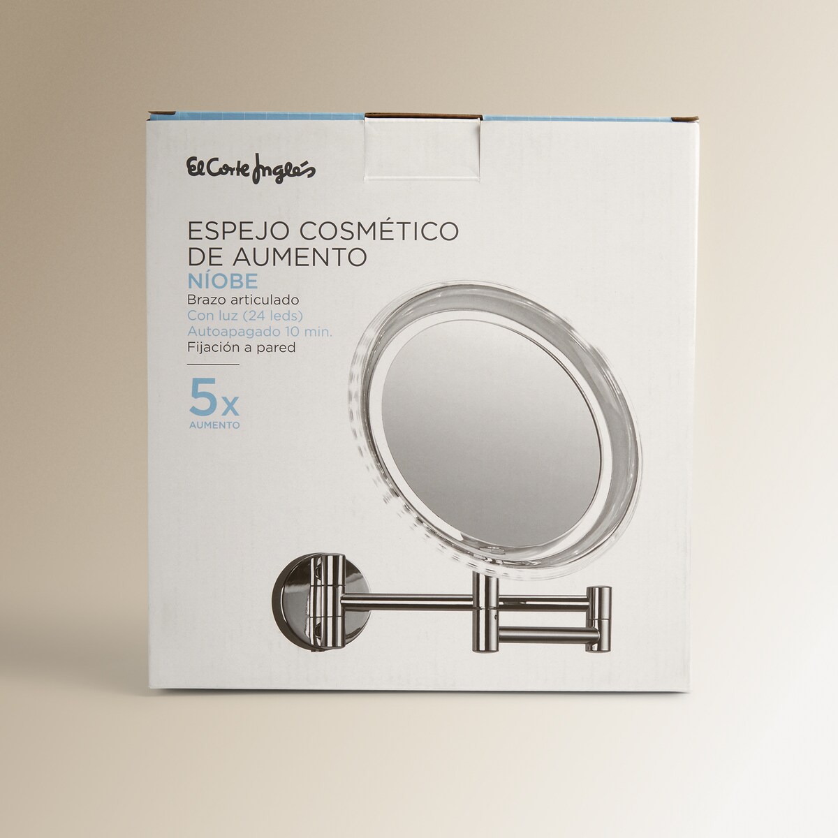 Espejo cosmético de pared Níobe El Corte Inglés Cromo-5