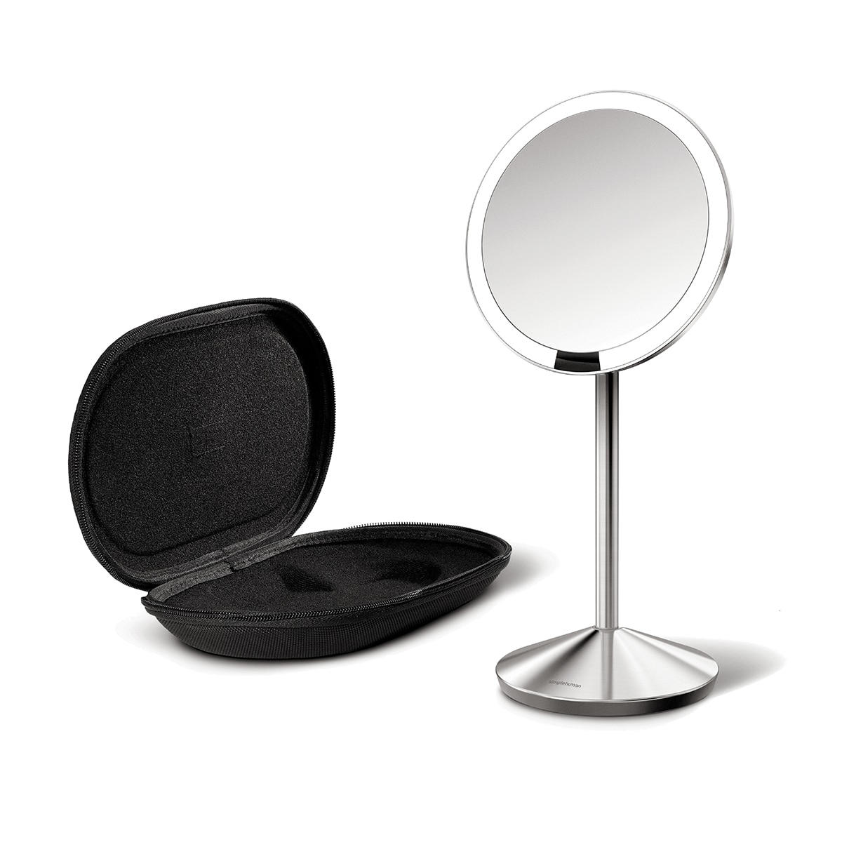 Espelho de aumento com sensor e estojo de viagem Simplehuman Aço fosco-5