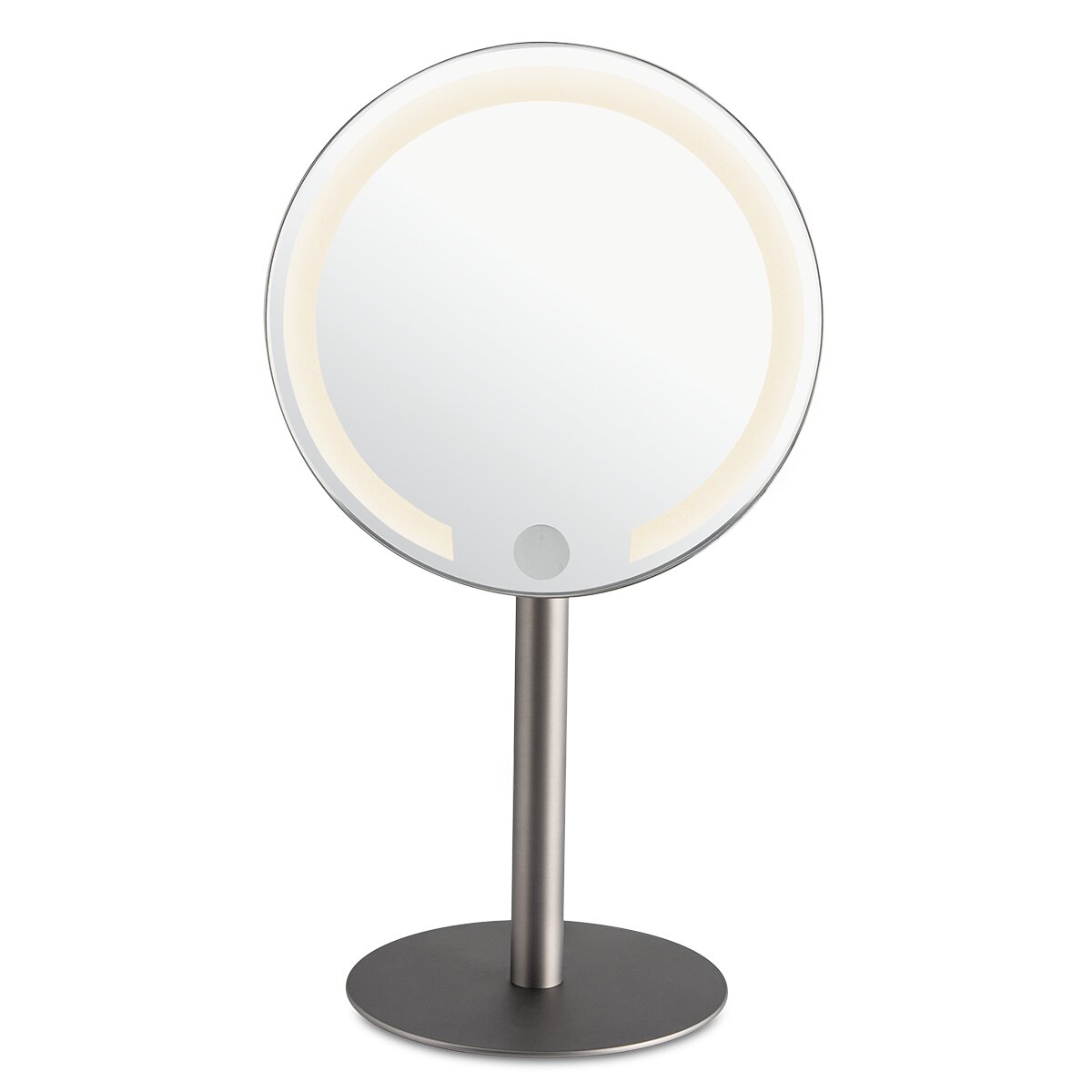 Espelho de casa de banho para bancada com aumento x5 e LED integrado Windish Níquel-2