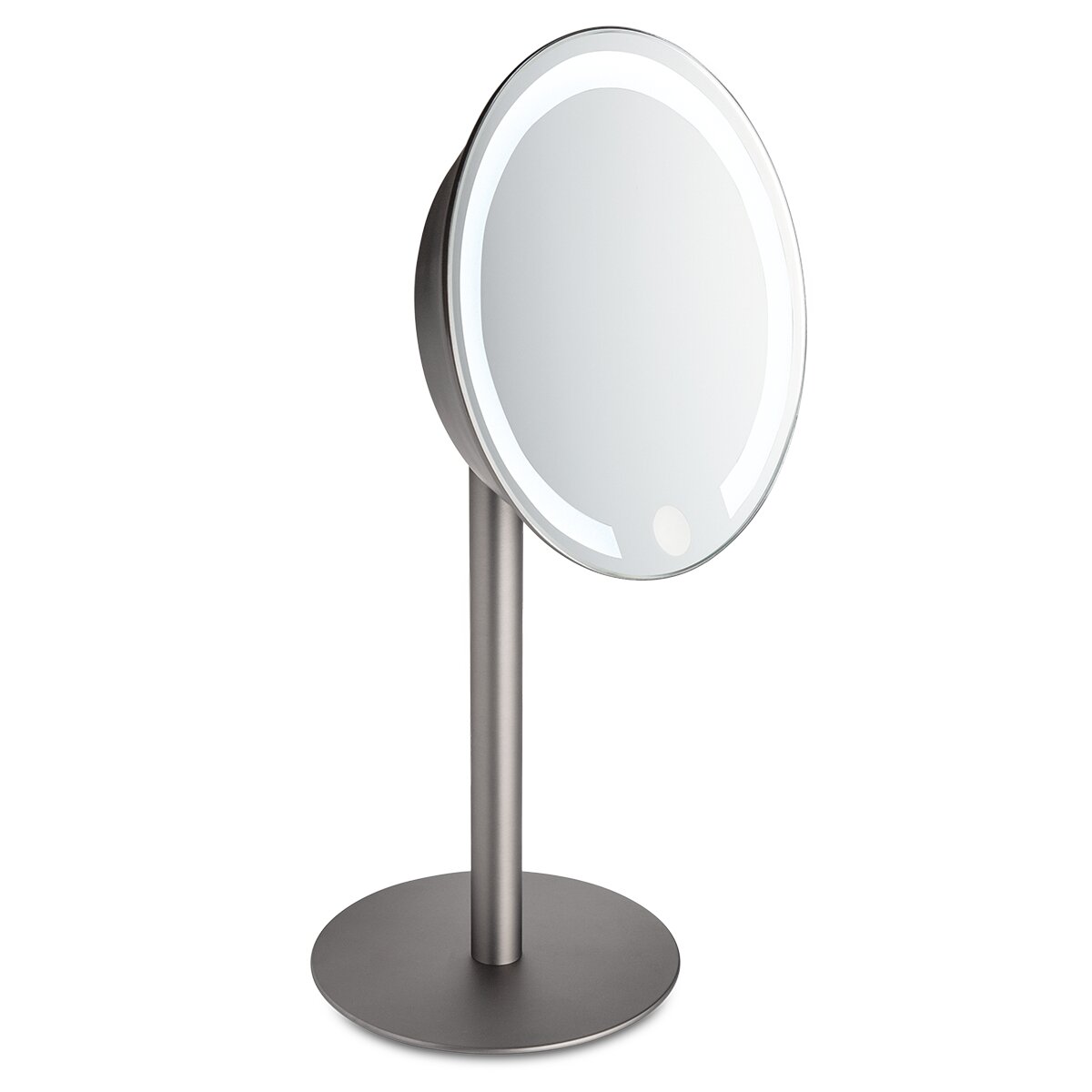 Espelho de casa de banho para bancada com aumento x5 e LED integrado Windish Níquel-3