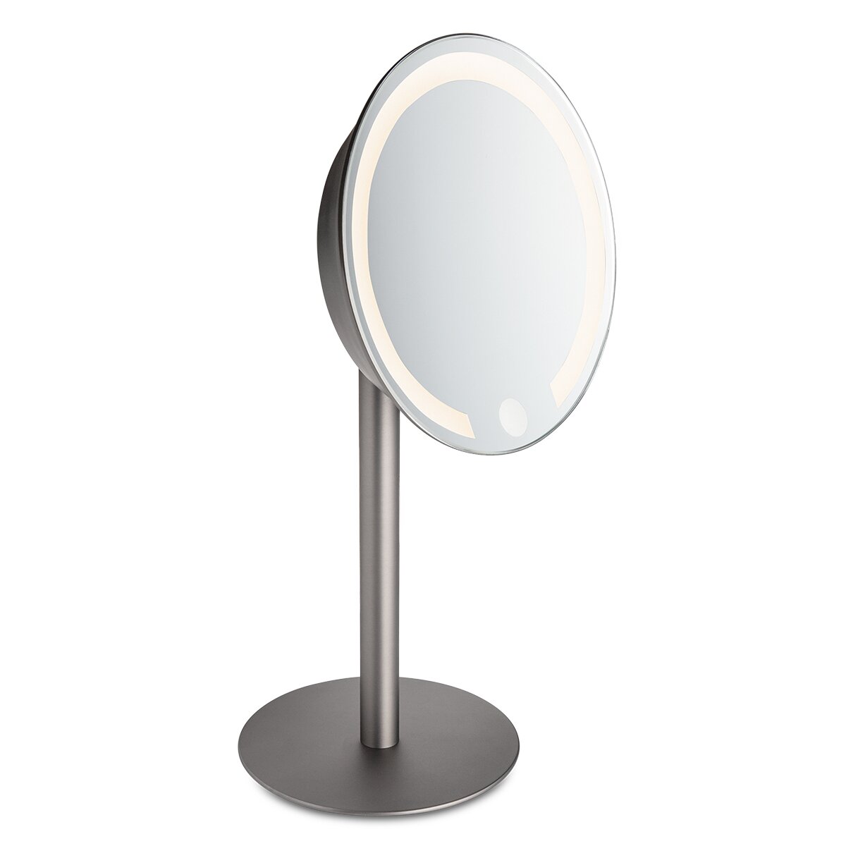 Espelho de casa de banho para bancada com aumento x5 e LED integrado Windish Níquel-4