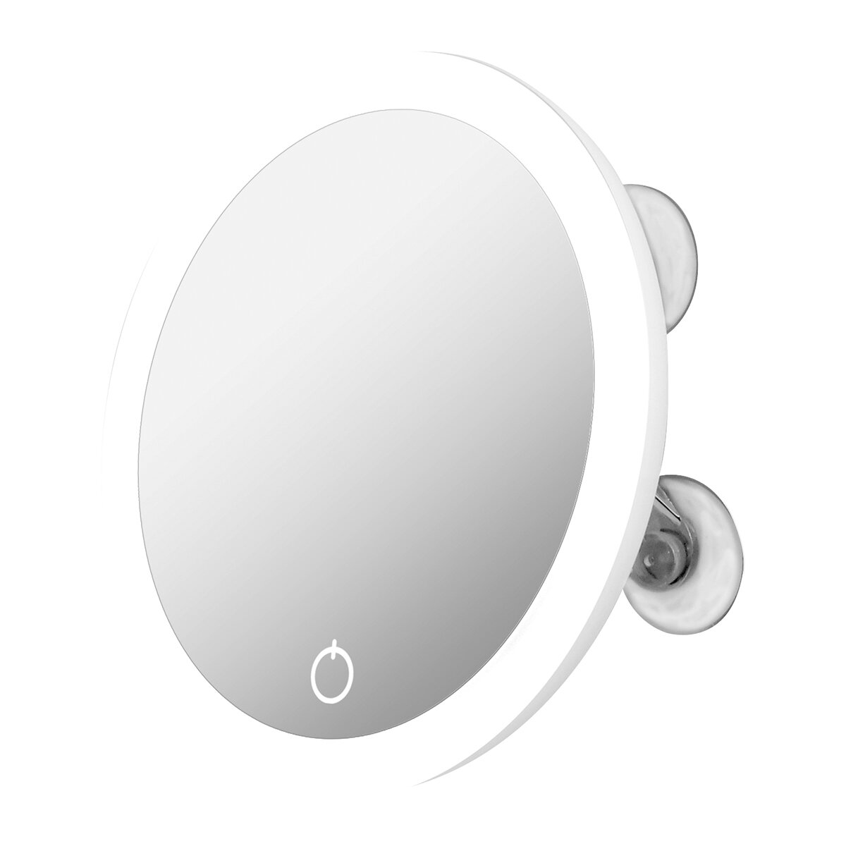 Espelho cosmético de aumento de parede com LED integrado Nysa Branco-2