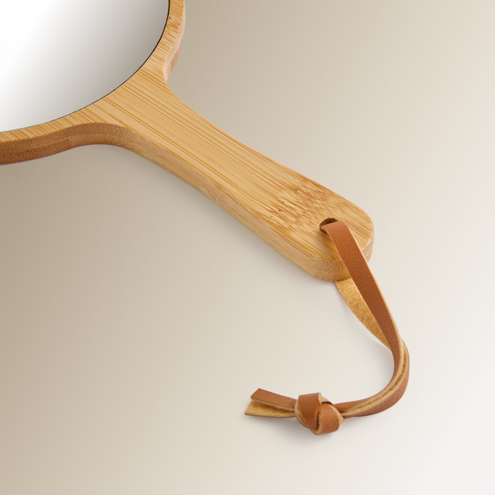 Espelho Cosmético de Mão de Bambu Kida Natural-3