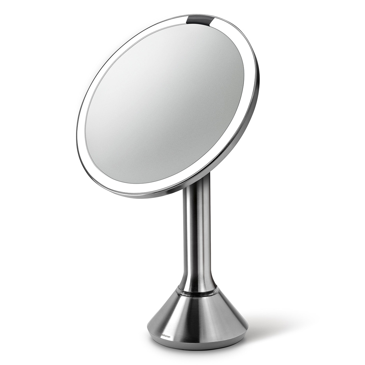 Espelho Cosmético de Mesa LED com Sensor Aço fosco-2