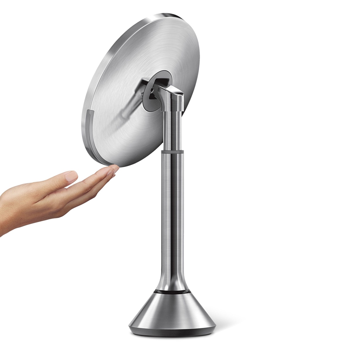 Espelho Cosmético de Mesa LED com Sensor Aço fosco-3