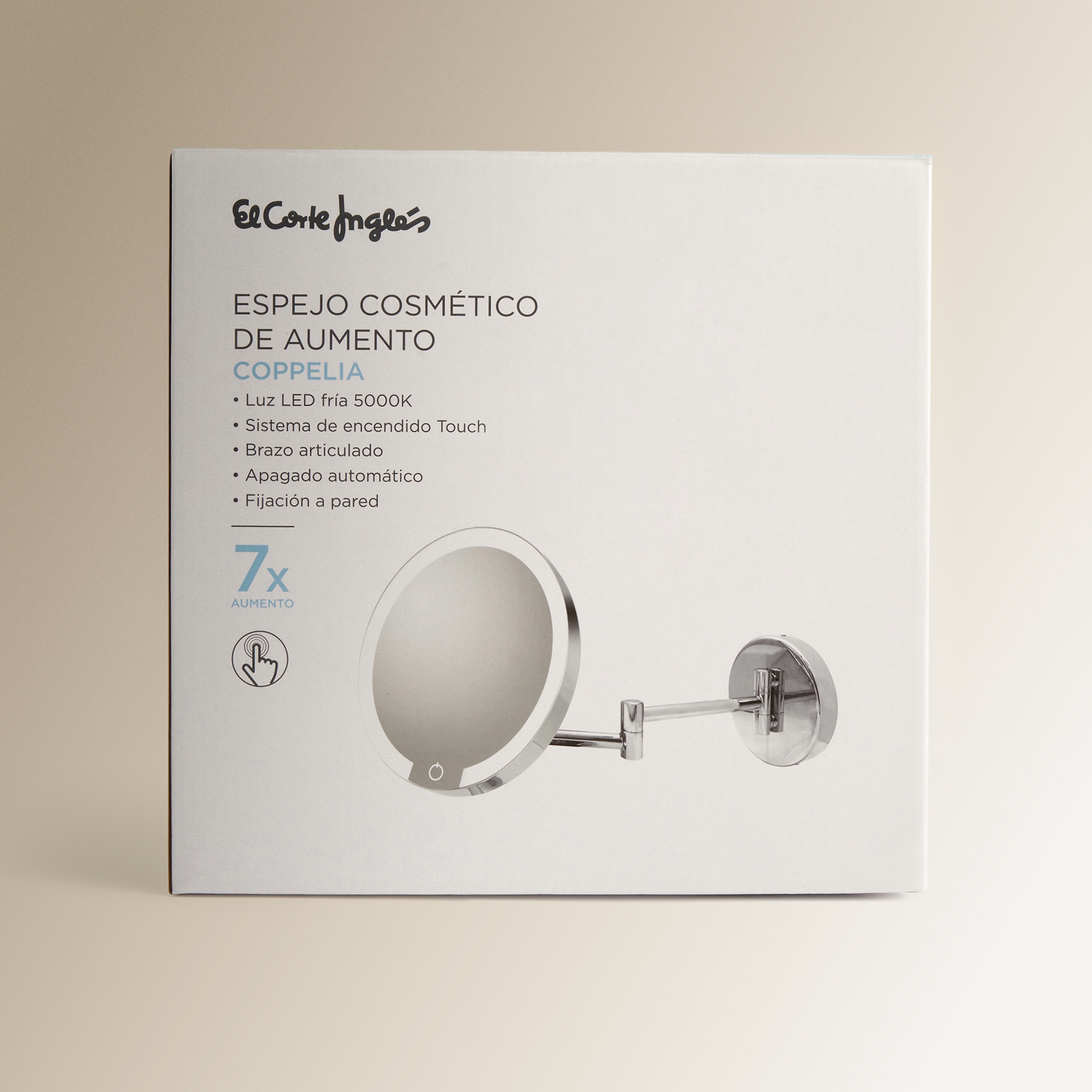 Espelho Cosmético de Parede com Aumento x7 Coppelia Cromado-5