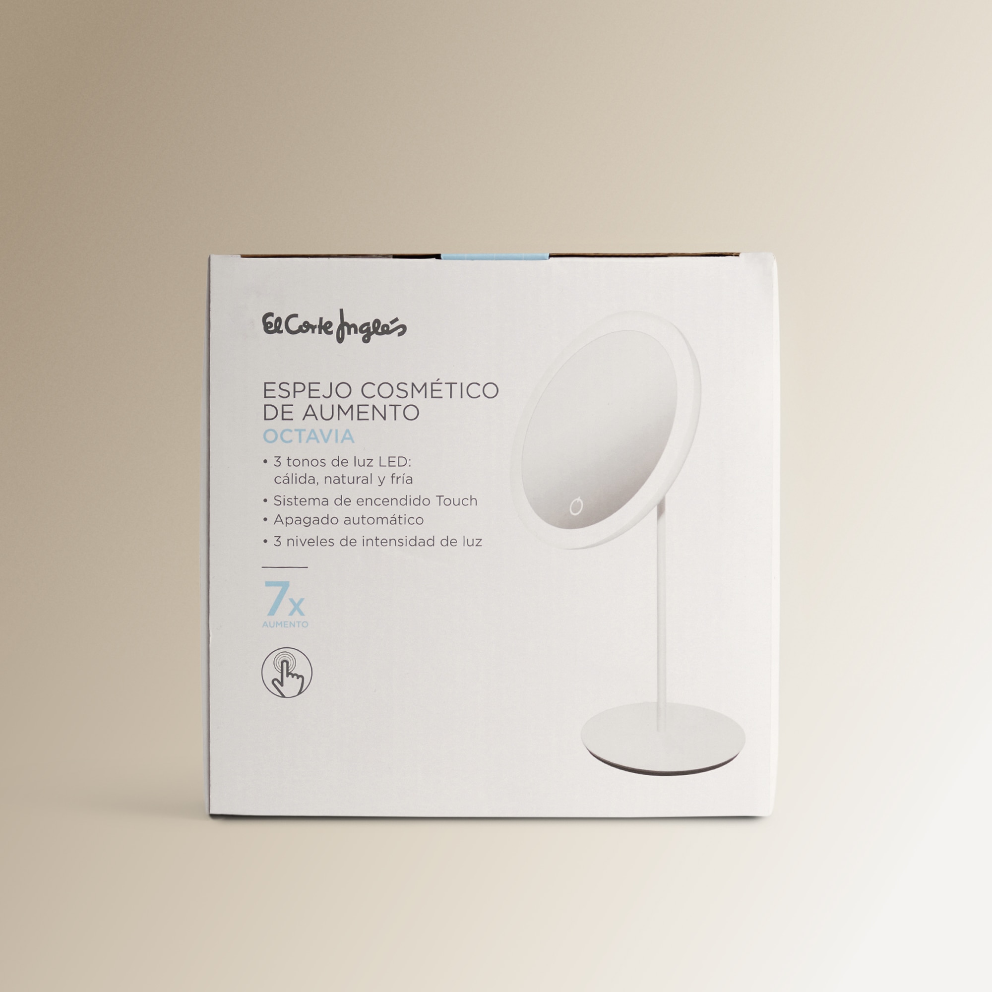 Espelho Cosmético de Mesa com Luz e Aumento x7 Octavia Branco-6