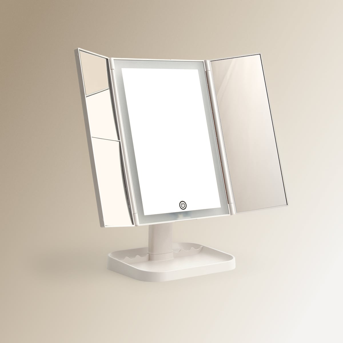 Espejo Cosmético de Sobremesa con Luz y Aumento X3 Hollywood El Corte Inglés Blanco-2