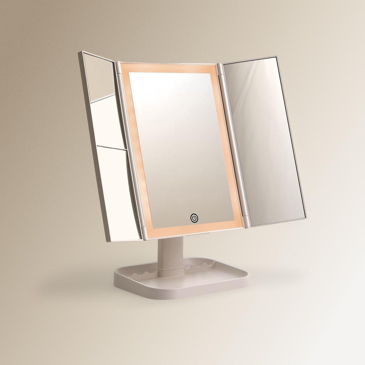 Espejo Cosmético de Sobremesa con Luz y Aumento X3 Hollywood El Corte Inglés Blanco-4