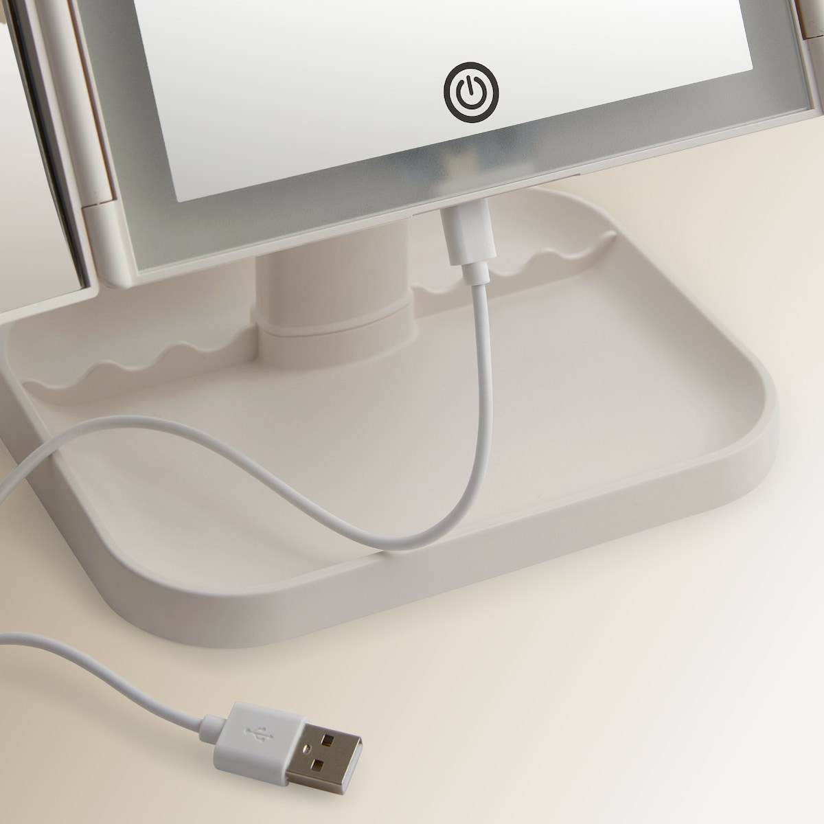 Espejo Cosmético de Sobremesa con Luz y Aumento X3 Hollywood El Corte Inglés Blanco-7