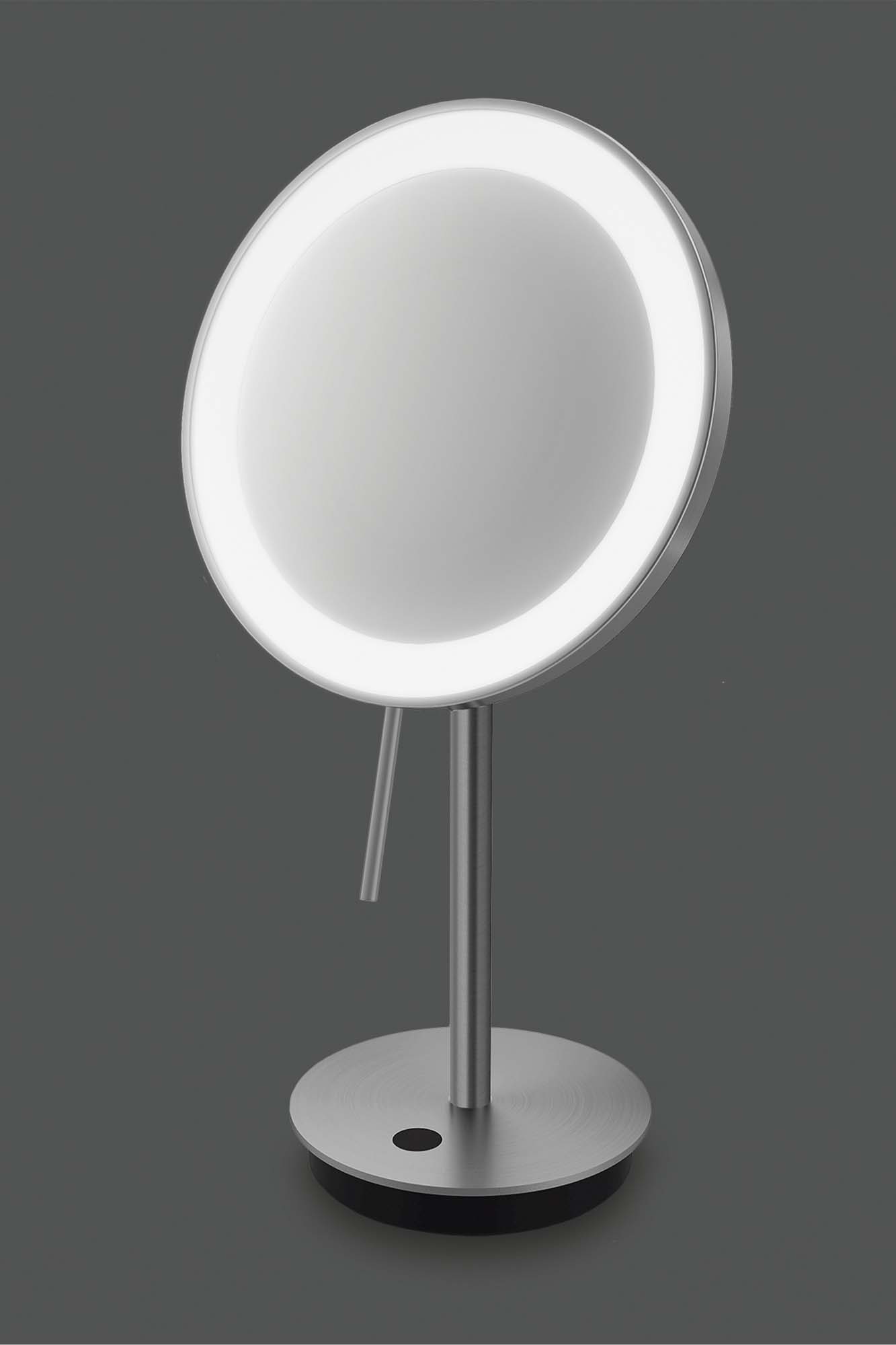 Espelho Cosmético com Luz LED de Aumento X5 Alona Aço fosco-2