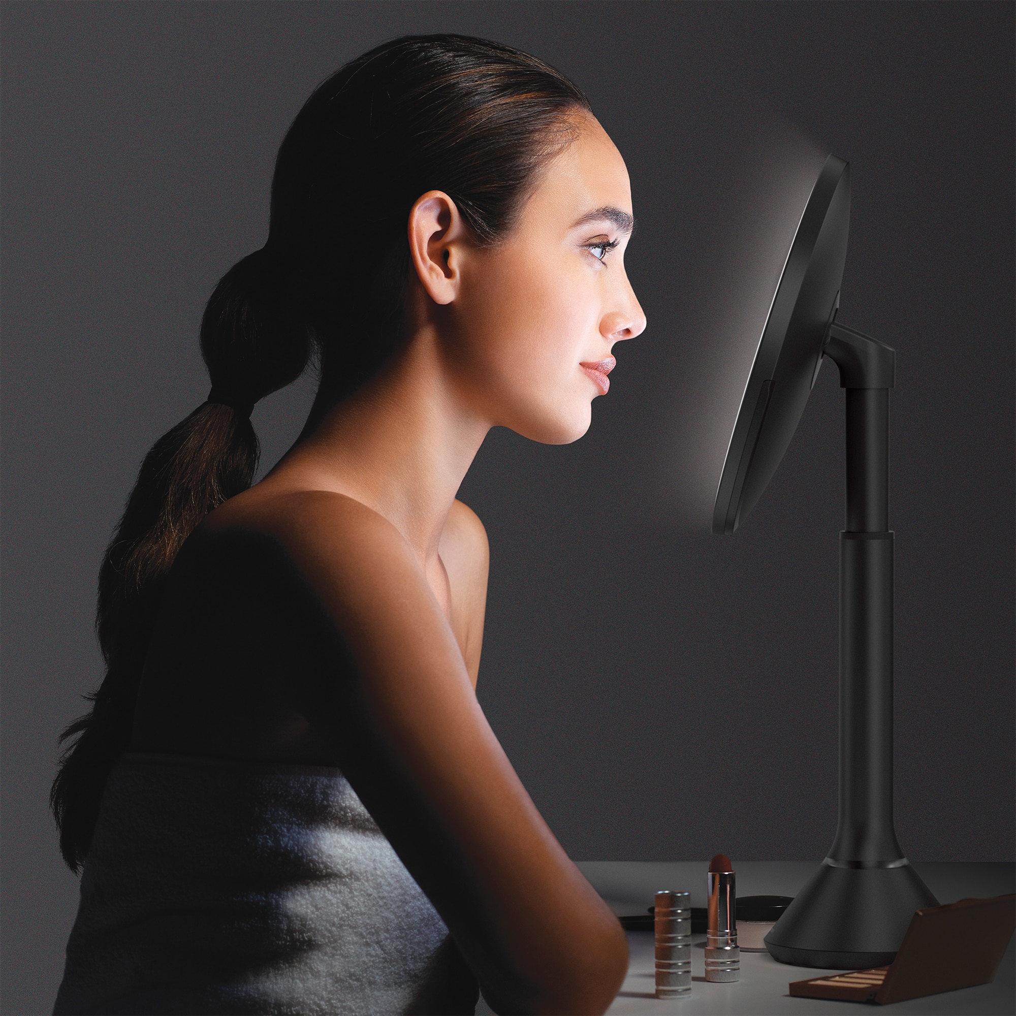 Espejo cosmético de sobremesa LED con sensor Simplehuman - Negro Negro-5