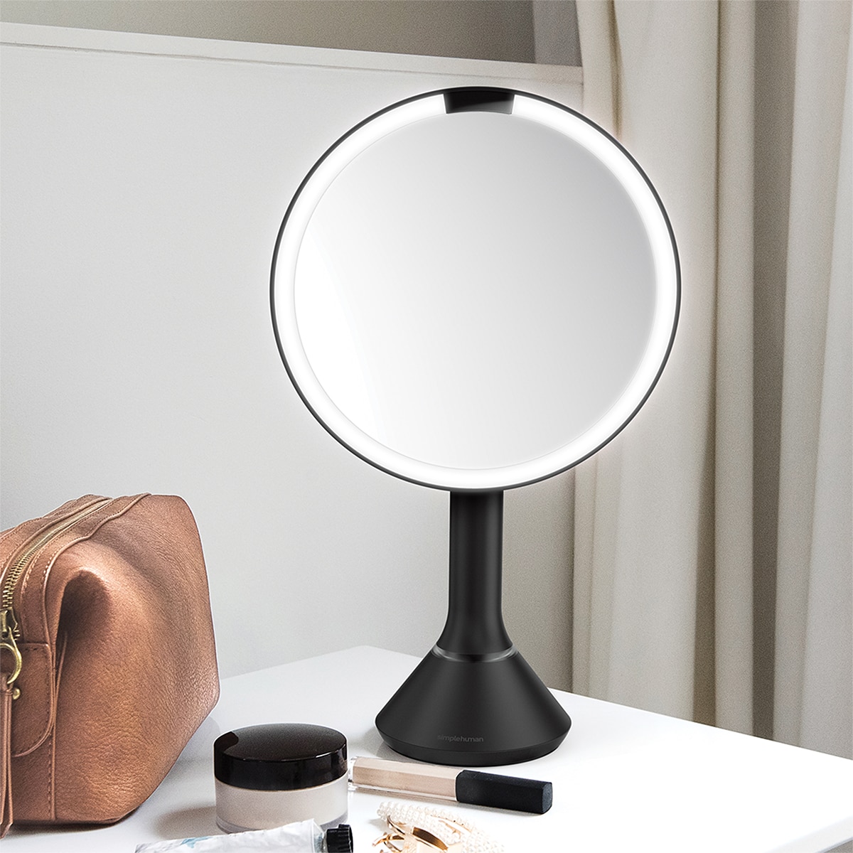 Espejo cosmético de sobremesa LED con sensor Simplehuman - Negro Negro-6