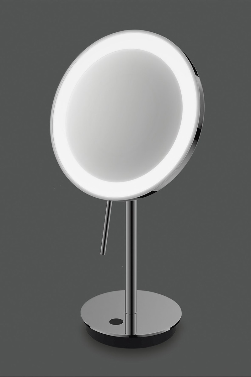 Espelho Cosmético de Mesa com Luz LED e Aumento x5 Alona Aço-2
